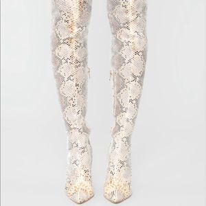 COPY - Thigh high snake skin boots